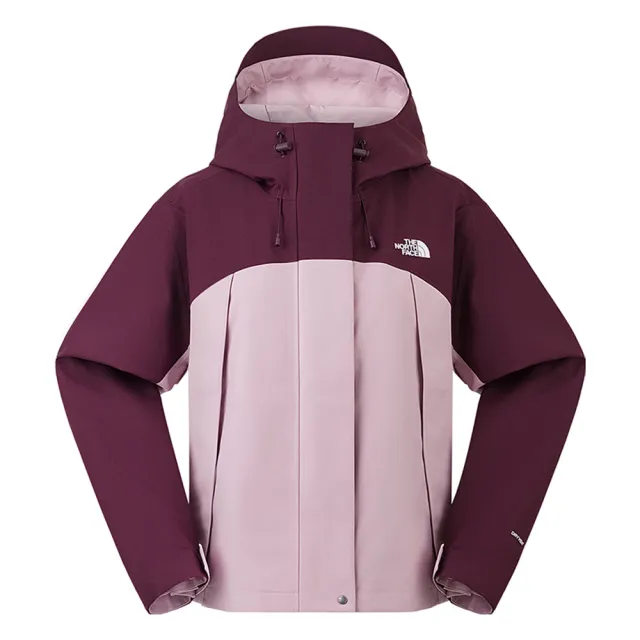 【The North Face】北臉 外套 女 運動連帽外套 防潑水 衝鋒衣 W DRYVENT OVS JACKET 粉 NF0A8J6X0DA