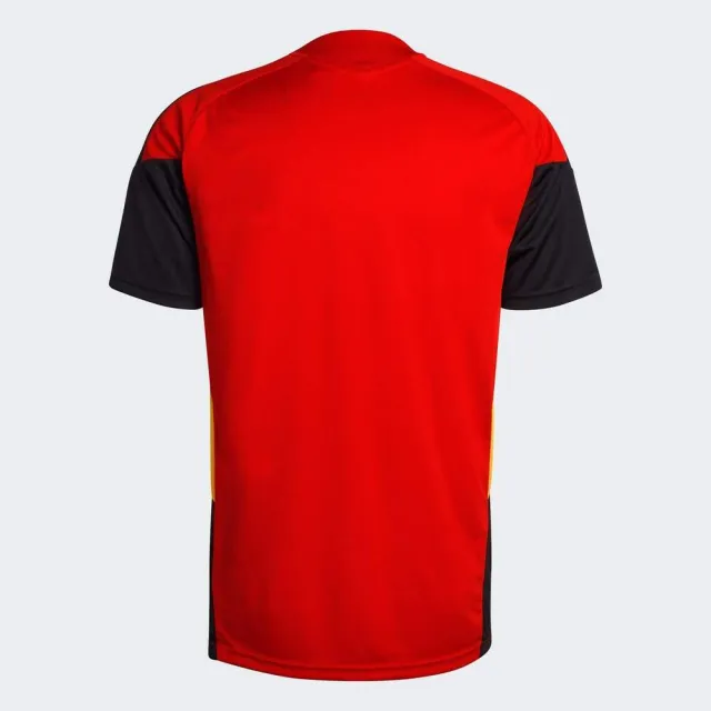 【adidas 愛迪達】Rbfa Tr Jsy 男 足球衣 紅黑 比利時 Tiro 訓練運動上衣(KB3408)