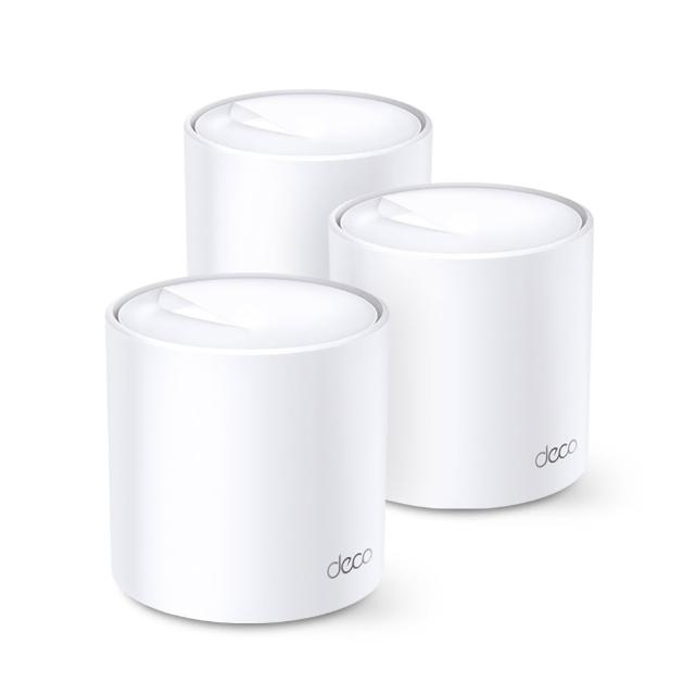 【TP-Link】Wi-Fi 6 AX5400 雙頻6串流 Gigabit 真Mesh 無線路由器 分享器(透天厝首選/Deco X60 三入組)