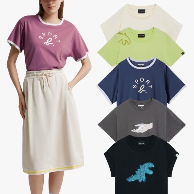 【agnes b.】Sport b. 女裝 恐龍logo圖案T恤(多款)