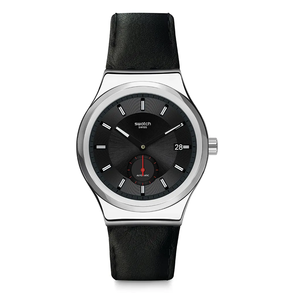 【SWATCH】PETITE SECONDE BLACK 金屬機械手錶/男錶/女錶/瑞士製造 SY23S400(42mm)