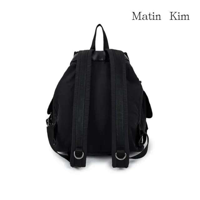 【MATIN KIM】官方旗艦 多口袋大容量後背包(黑色)