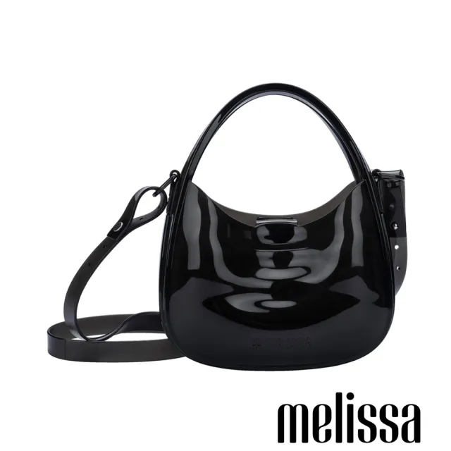 【Melissa】雙11 透明果凍感兩用包(黑色) 防潑水