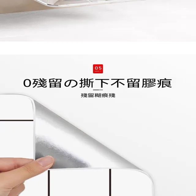 【AnDa 安達】廚房櫥櫃防水防油防潮墊貼牆紙自粘仿瓷磚方格耐高溫櫥櫃保護墊紙