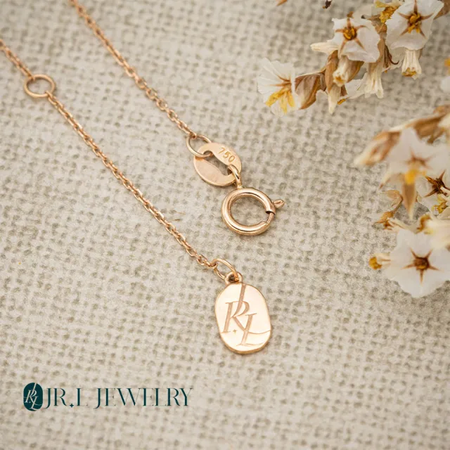 【JR.L JEWELRY】18K金 字母天然鑽石項鍊