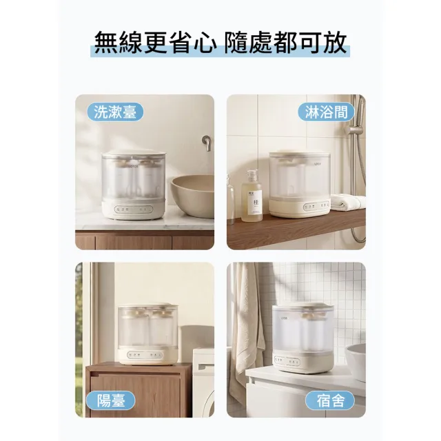【諾必行】LOTOR無線洗衣杯 洗內衣內褲襪子 迷妳母嬰洗衣機 小型無線洗衣杯 抑菌雙桶 7L洗衣桶