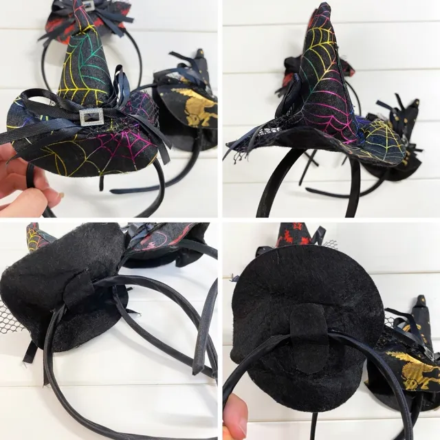 【橘魔法】萬聖節造型髮箍 女巫帽 小惡魔 蜘蛛網 髮飾 髮圈 飾品 角色扮演 道具 裝扮 大人 男童 女童 兒童
