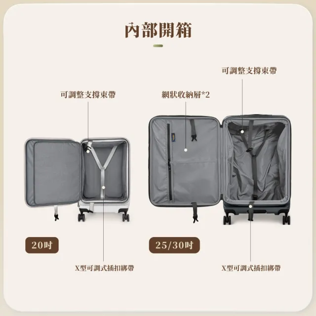 【American Explorer 美國探險家】25吋 前開式 上掀式 可加大 PC箱 行李箱 雙層防盜拉鍊 TSA鎖 CF62 旅行箱