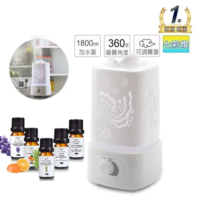 【Warm】大容量雙噴頭超音波水氧機W-180(買就送澳洲精油x5瓶/薰香機/加濕器/香氛機/擴香機/負離子)