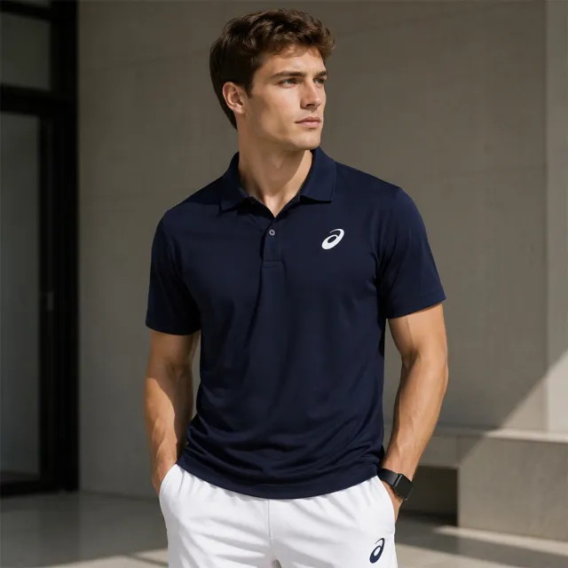 【asics 亞瑟士】短袖POLO衫吸濕快乾-台灣製 排汗 團體服 上衣 休閒(2033C182-001 2033C182-400)