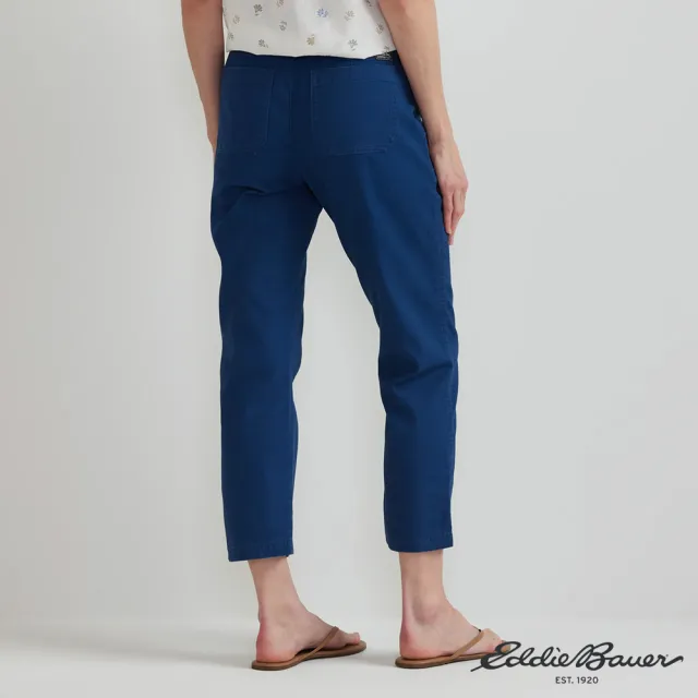 【Eddie Bauer】女性多功能帆布直筒長褲-藍色 21611077