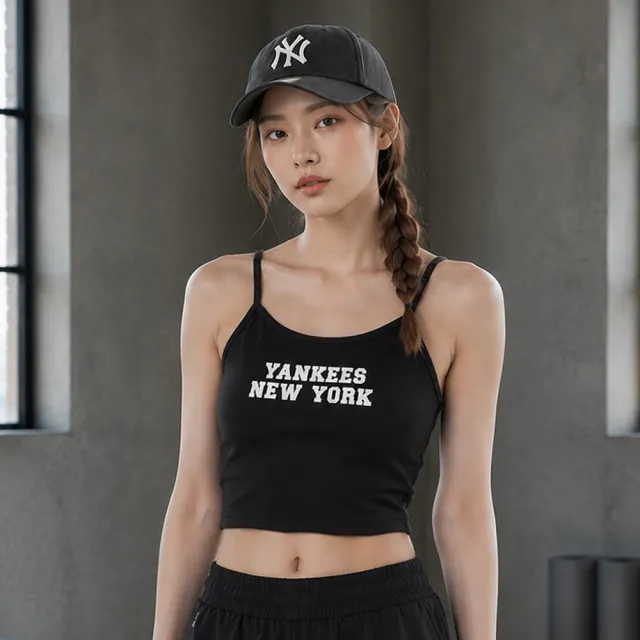 【MLB】女版抗UV運動背心 Bra Top 紐約洋基隊(3FTKBA543-50BKS)