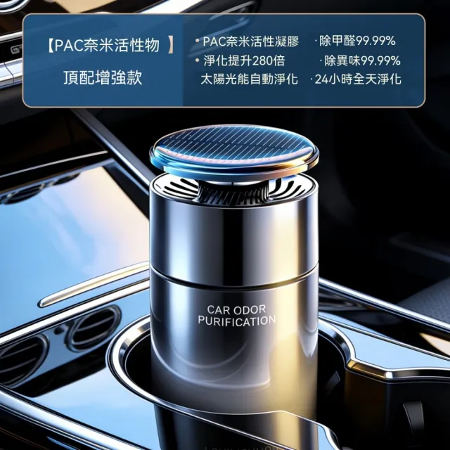 【諾必行】新車除甲醛 除異味 車內專用汽車除味 車用車載空氣淨化器 太陽能