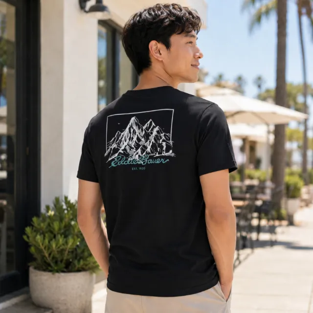 【Eddie Bauer】#年中慶限定 中性短袖純棉TEE-黑色 2TEA-121001