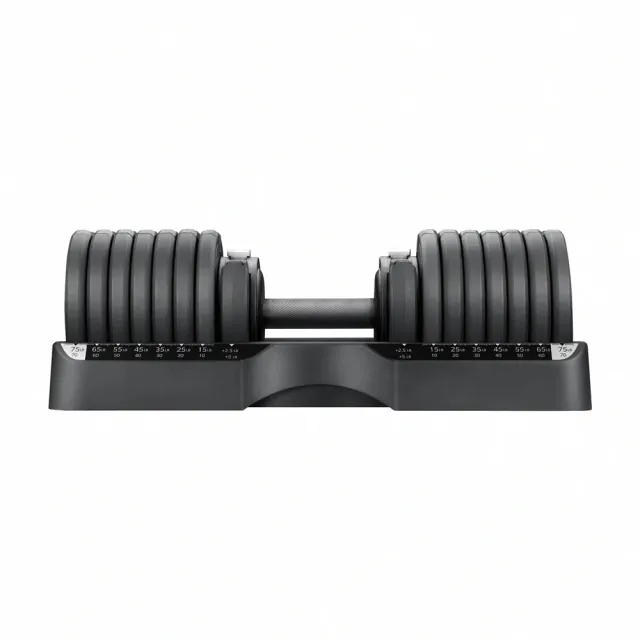 【BYZOOM FITNESS】Pure Series 健身網紅推薦 75lb/約34kg 21段重量可調式啞鈴 雙入(BZ-QCD-75LB)