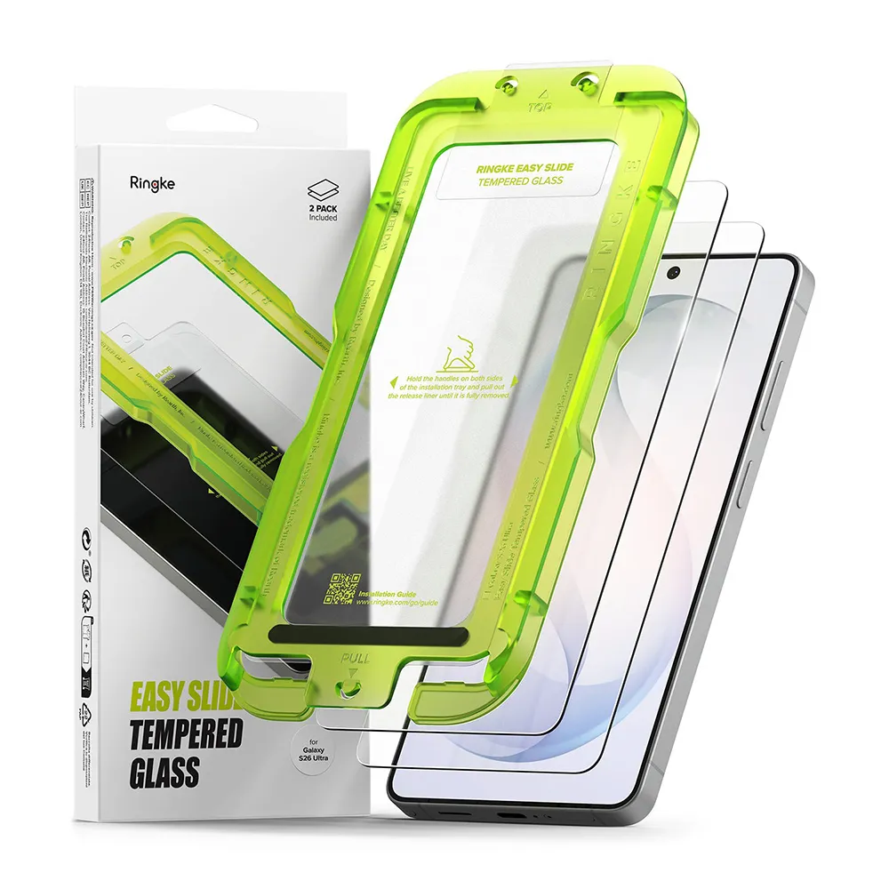 【Ringke】三星 Galaxy S26 / Ultra / Plus   易安裝鋼化玻璃螢幕保護貼－2入(Rearth 附安裝工具)