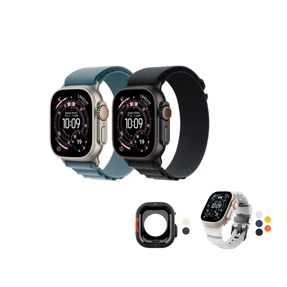 JTLEGEND錶殼錶帶組【Apple】Apple Watch Ultra 3 GPS+行動網路 49mm(鈦金屬錶殼搭配高山錶環)