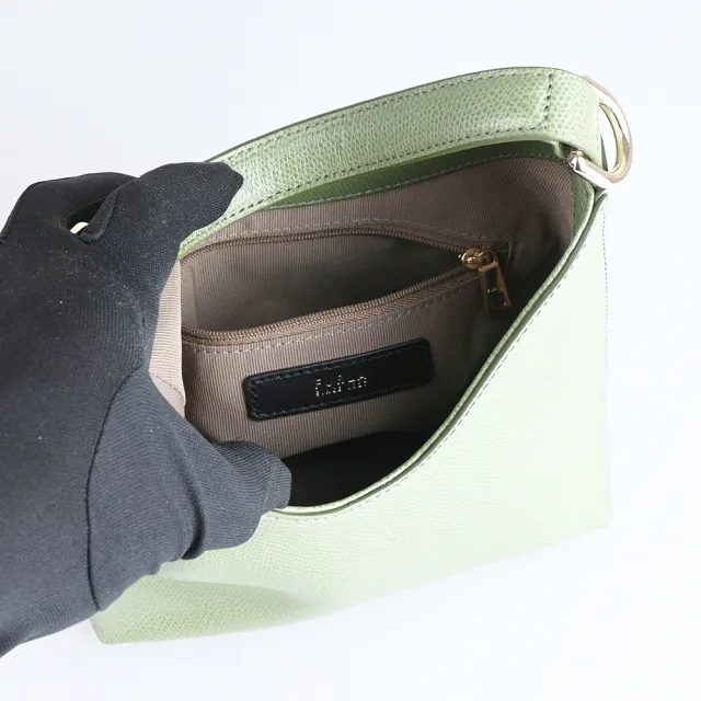 【FURLA 芙拉】FURLA精品小牛皮兩用手提斜背包(迷你/酪梨綠)