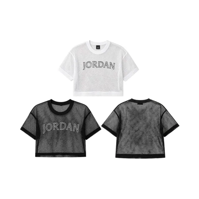 【NIKE 耐吉】W Jordan AS J Utility SS 機能網布 透氣 短袖上衣 白/黑 CZ1892