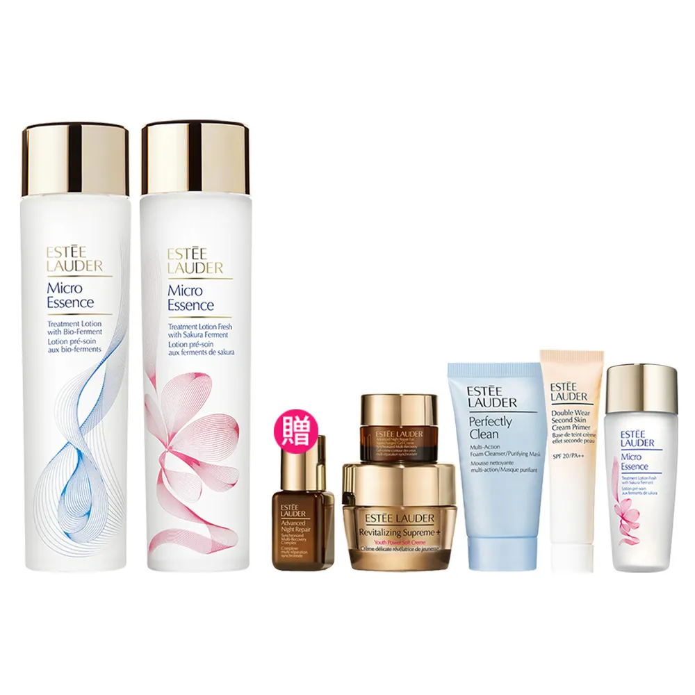 【Estee Lauder 雅詩蘭黛】微分子肌底原生露/櫻花版200mlx2 任選(化妝水/水精華/無酒精)