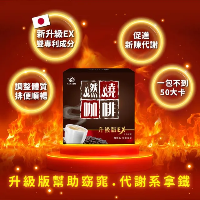 【JoyHui 佳悅】燃燒咖啡EX x5盒(10包/盒；代謝型拿鐵窈窕防彈咖啡)