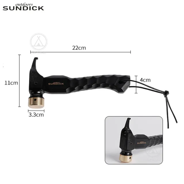 【Chill Outdoor】Sun Dick 黑化短柄野營錘 耐蝕抗鏽