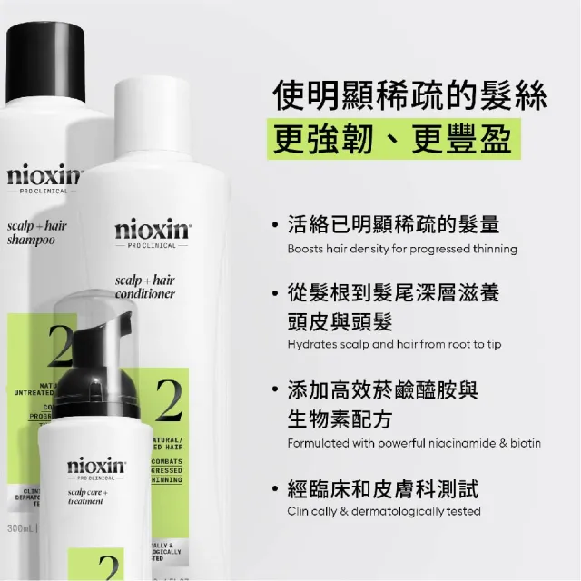 【NIOXIN 耐奧森】官方直營 2號甦活乳1000ml(潤髮乳/護髮)