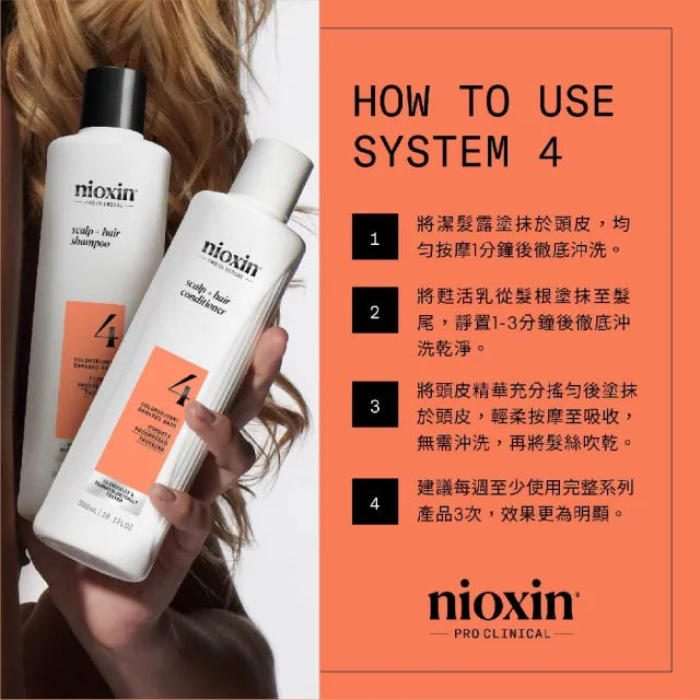 【NIOXIN 耐奧森】官方直營 4號甦活乳1000ml(潤髮乳/護髮)