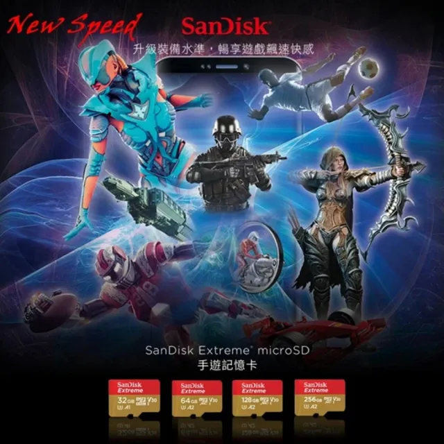 【SanDisk 晟碟】[極速升級 全新版] 1TB Extreme microSDXC V30 A2 記憶卡(讀取190MB/s 原廠永久保固)