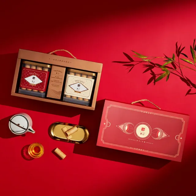 【實心蛋捲】同月粹蛋捲禮盒(同月紅)-粹蛋捲32入*2/2件(含)以上僅能宅配(送禮推薦/口味任選)