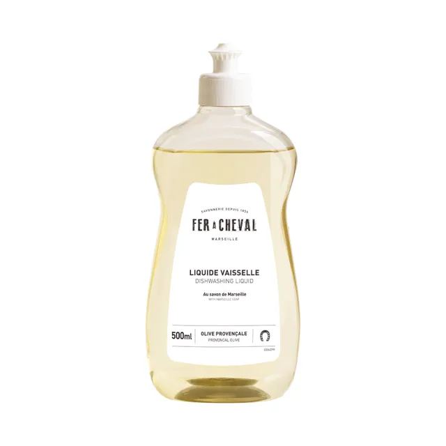 【Fer a Cheval 法拉夏】馬賽皂洗碗精 500ml(碗盤清潔 安心洗碗)