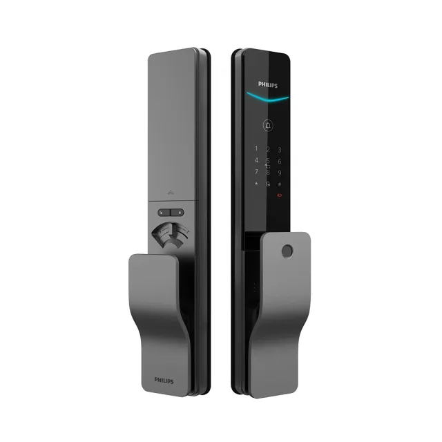 【Philips 飛利浦】DDL801 五合一推拉式智能門鎖/電子鎖(指紋│卡片│密碼│鑰匙│WIFI/含安裝)
