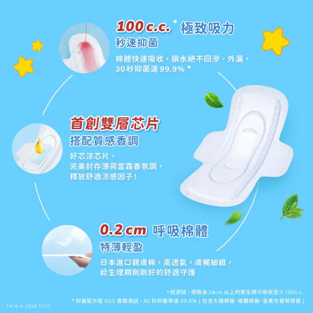 【愛康】透芯涼感衛生棉/褲型衛生棉 Care Bears 聯名款 12包入組(護墊型/日用型/夜用型/加長型/褲型)