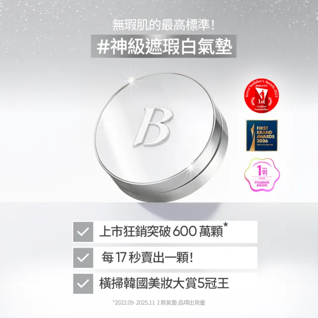 【BANILA CO】超完美淨白無瑕氣墊粉餅14g(白色氣墊/持妝/SPF38 PA++)