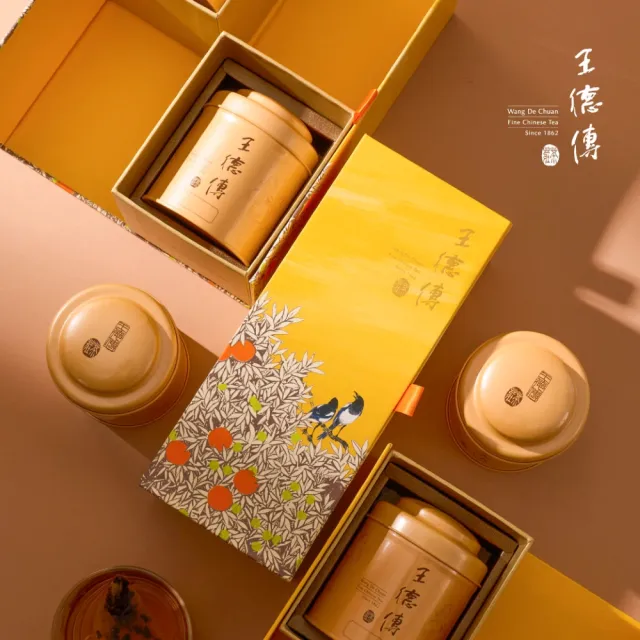 【王德傳】2026德傳光栩袋茶禮盒：凍頂烏龍原葉袋茶12入+金萱烏龍原葉袋茶12入(2026年中秋限定禮盒)