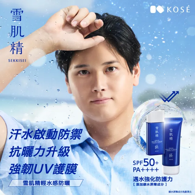 【KOSE 高絲】雪肌精 輕水感全效防曬乳60gx2入組 (大谷翔平防曬新升級)