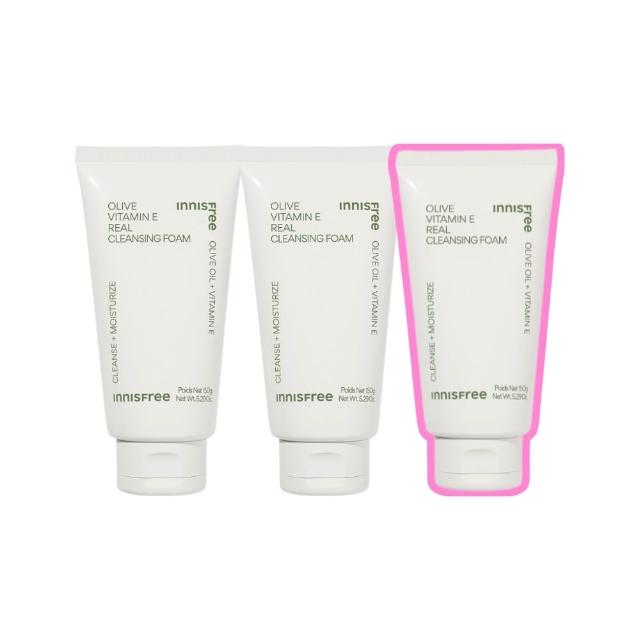 【innisfree】買2送1★橄欖維他命E潔面乳150g