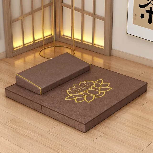 新川 加厚布藝禪修墊 70x70cm（靜坐墊 打坐墊 拜佛墊 冥想專用墊 蒲團跪墊 加厚椰棕墊 禪修坐墊）