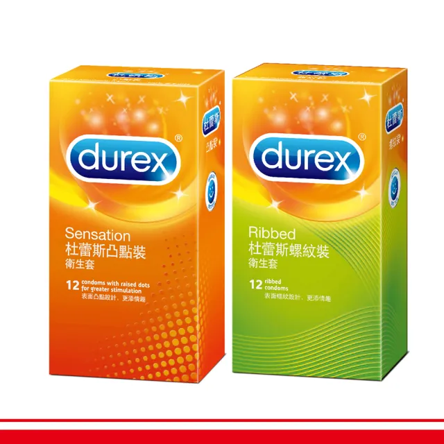 【Durex杜蕾斯】★螺紋12入+凸點12入保險套(共24入)