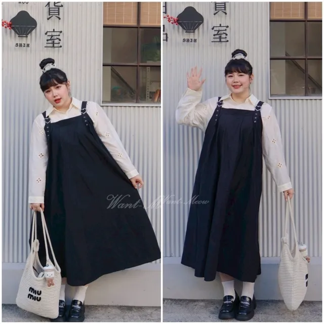 【Want-Meow】85公斤可穿/刺繡短版下綁帶小花襯衫上衣(大碼上衣/大碼/大尺碼/襯衫)