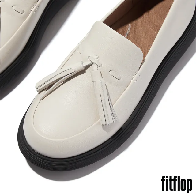 【FitFlop】iQ-COMFF 流蘇皮革樂福鞋-女(米色)