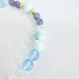 【天天水晶】安定情緒好脾氣系列｜拉力瑪海紋石設計款手鍊