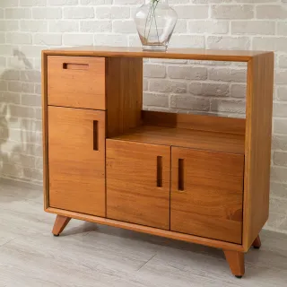 【Mahogany 瑪荷尼家具】免組裝 85X33X78  丹麥功能櫃MYR-B  全原木桃花心木   功能櫃   M1-AT34-9