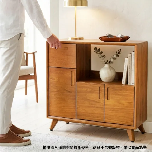 【Mahogany 瑪荷尼家具】免組裝 85X33X78  丹麥功能櫃MYR-B  全原木桃花心木   功能櫃   M1-AT34-9