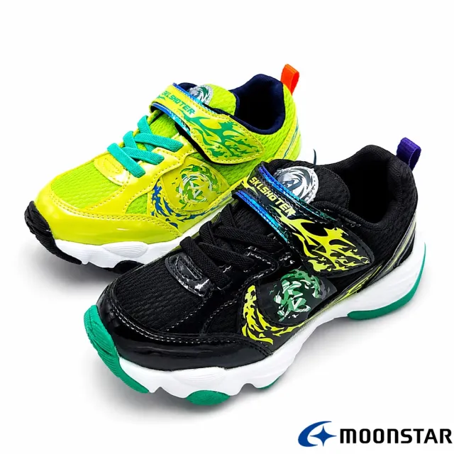 【MOONSTAR 月星】2E炫技者-風技能系列競跑運動鞋(SK00956黑/SK00957黃綠)
