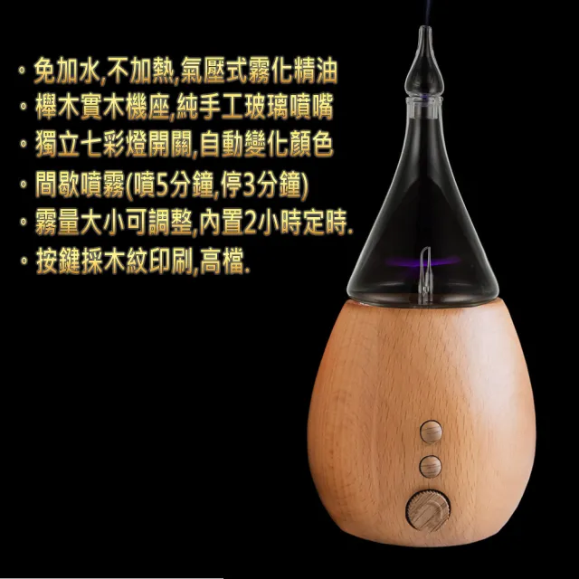 【ANDZEN】安得仁 實木擴香儀--二選1-(買就送澳洲精油10mlx5瓶/香氛機/負離子/定時/玻璃/擴香機)