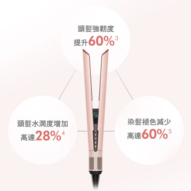 【dyson 戴森】HT01 Airstrait™ 二合一吹風直髮器 離子夾(山櫻粉禮盒版 限定色)