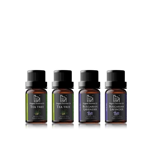 【Bonnie House 植享家】雙有機認證精油超值組(茶樹精油5ml*2+保加利亞薰衣草精油5ml*2)