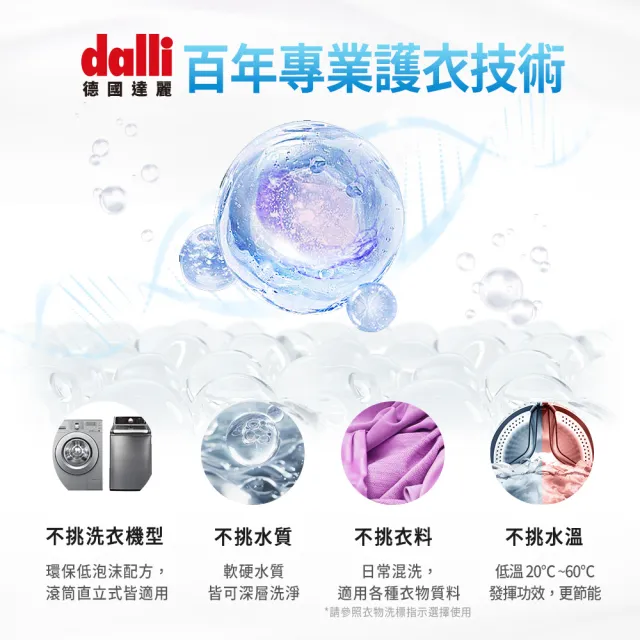 【Dalli德國達麗】抗敏超濃縮酵素洗衣精1.1L(寶寶/兒童/肌膚敏感)