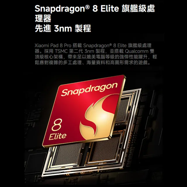 【小米】官方旗艦館 Xiaomi Pad 8 Pro 11.2吋 WiFi(12G/512G/高通8 Elite/主相機5000萬畫素)